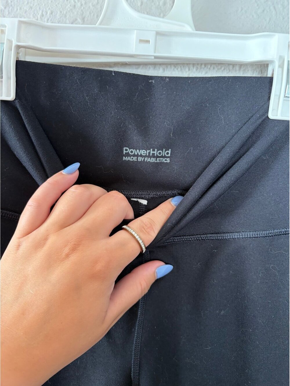 Fabletics black Powerhold leggings 7/8 size M. Waist measures 13in. - Picture 3 of 3